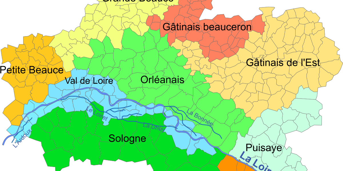 Paysages dans le LOiret (Wikimedia Commons) 1200px-DEP45_regions_nat.svg