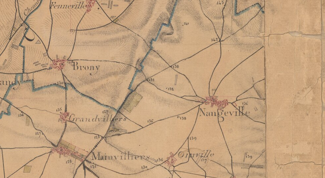 Carte etat major Nangeville vers 1866 (Source : IGN – Remonter le temps)