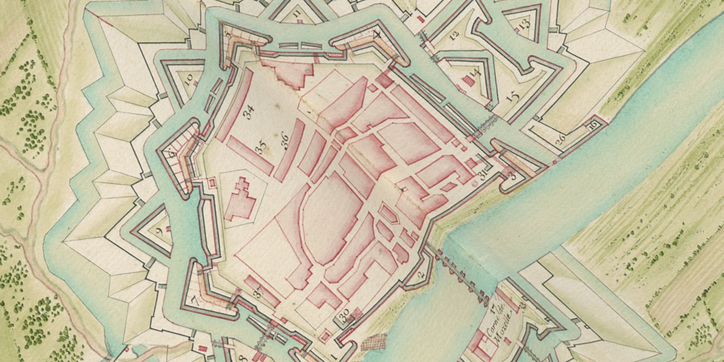 Enceinte de Thionville en 1693 (Source Wikipedia & Galica)