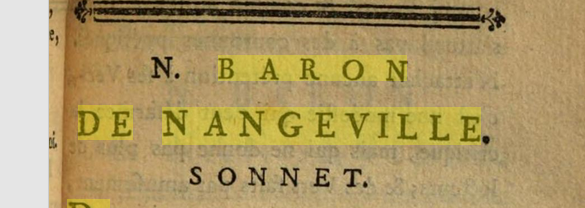 Sonnet du Baron de Nangeville – Annales poetiques ou almanach des muses, 1780 (Google)