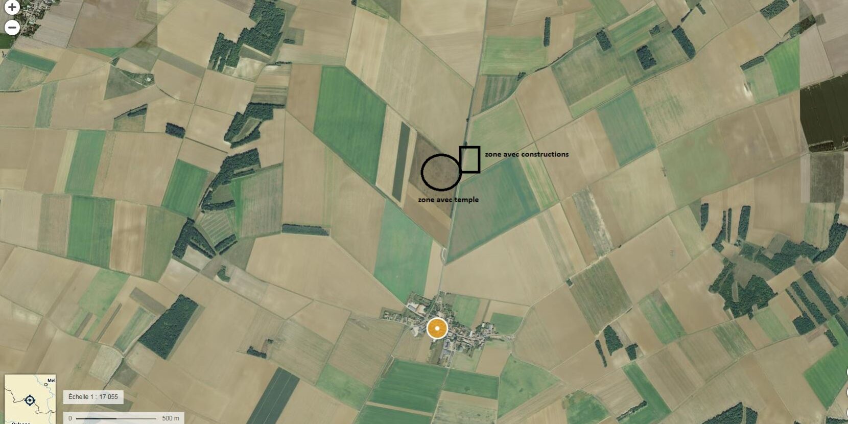 Temple-Fanum situation (Source : Christophe Devilliers)- Photo