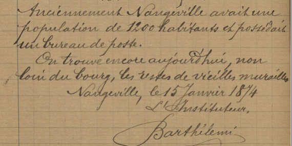 Conclusion note de Mr Barthelrmi – 1874